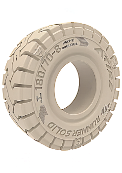 Шина цельнолитая 18x7-8 / 4.33R-8 RUNNERSOLID EASYFIT NON MARKING ATIRE (с буртом)